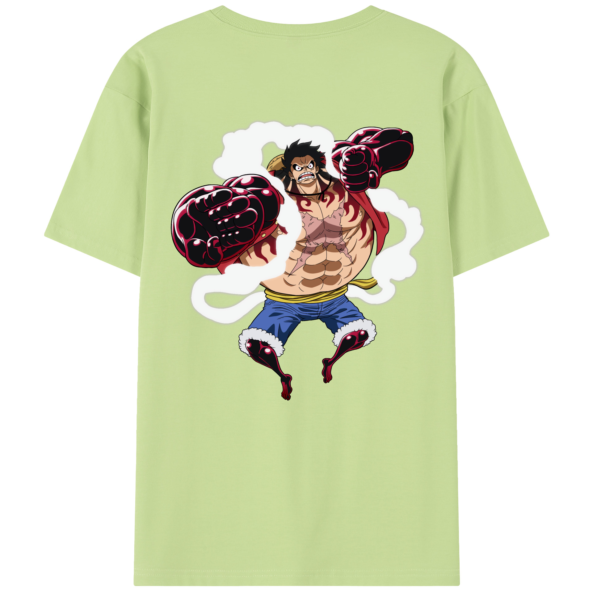 ワンピース モンキー・D・ルフィ ONE PIECE Monkey D. Luffy 綿100％半袖Tシャツ（背面プリント）